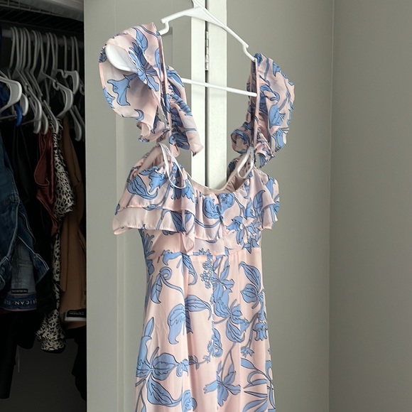 Lulu’s Adelaide Pink & Blue Floral Maxi Dress, worn once - Picture 9 of 11